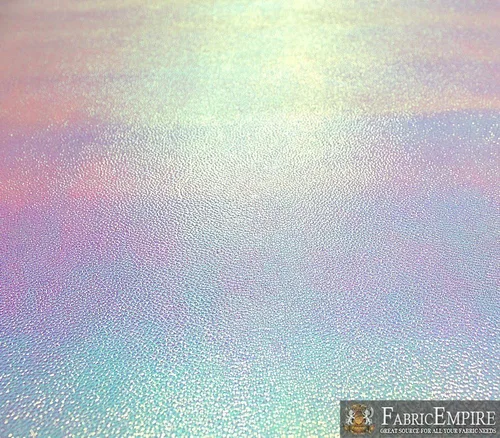 Miniatura 3 de Fabric Empire Tapicería de vinilo en relieve de piel holográfica brillante tela azul claro 54 pulgadas de ancho vendido por The Yard