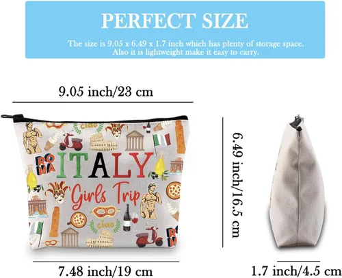 Miniatura 2 de Regalo de viaje a Italia Regalo de recuerdo italiano Regalo de vacaciones Italia Bachelorette Trip Gift Italia Bolsa de viaje para amantes