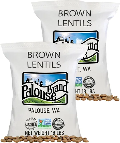 Miniatura 13 de Marca Palouse Lentejas marrones certificadas libres de residuos de glifosato 5 LIBRAS Sin desecante Germinables Proyecto sin OMG verificado