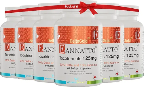 Miniatura 10 de WELLNESS EXTRACT Eannatto Tocotrienoles Deltagold Vitamina E Suplementos blandos, sin tocoferol, sin OMG, sin gluten y antioxidante
