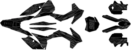 Miniatura 5 de Kit de gráficos para KTM Motocross 4-Stroke 250 SX-F, 350 SX-F y 450 SX-F (2013-2014) Serie Twitch Cyan 16 Mil - On/Off The Road