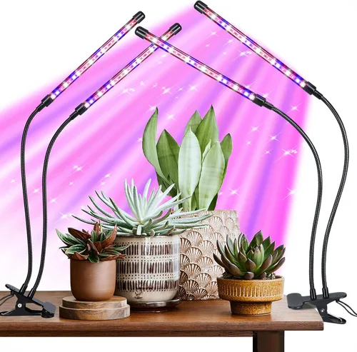 Miniatura 14 de Luces de cultivo negras para plantas de interior, luces de plantas con clip de 126 LED, lámparas de cultivo de plantas LED de espectro completo