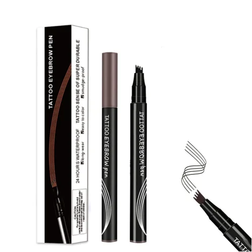 Miniatura 5 de Anjouze - Bolígrafo de microcuchilla, bolígrafo mágico impermeable para cejas, lápiz para cejas Microblading, 5 colores, impermeable, 4 tenedores