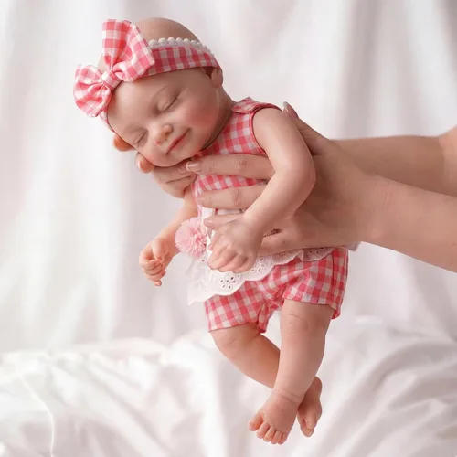 BABESIDE Muñeca bebé de silicona – Muñecas de bebé Reborn durmiendo de 16 pulgadas, cuerpo completo de silicona, anatómicamente correcta, muñeca de