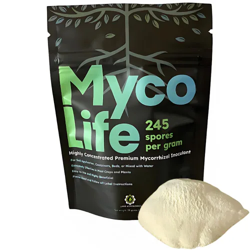 Estimulador/potenciador de raíces de inoculante micorrícico altamente concentrado MycoLife 5X. ¡Obtén acceso a más nutrientes, plantas más