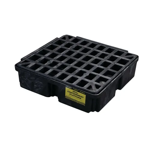 Eagle Plataforma modular para derrames de un tambor, 26.25"x26"x6.5", sumidero de 15 galones, bandeja de contención de capacidad de carga de 2,000