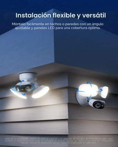Miniatura 8 de REOLINK Elite Floodlight WiFi, 4K 8MP 180° cámara panorámica con cable reflector, 3000 lúmenes ajustables, búsqueda de video AI local, Wi-Fi 6
