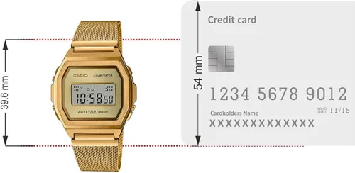 Miniatura 7 de Casio Collection Vintage Womens Digital Watch with Mesh Stainless Steel Strap