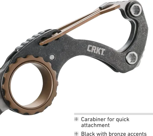 Miniatura 4 de CRKT Compano EDC Cuchillo de bolsillo: Compano para llevar todos los días, junta deslizante, hoja de satén lavado a la piedra negra, mango de acero