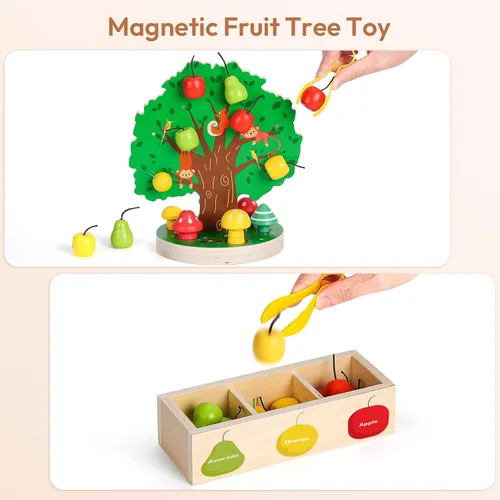 Miniatura 2 de Woodtoe Juguetes de habilidad motora fina para niños pequeños, juguetes sensoriales de madera Montessori para niños pequeños de 3, 4, 5, 6 años