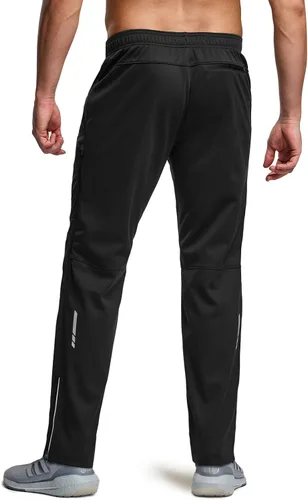 Miniatura 2 de TSLA - Pantalones deportivos de ciclismo antiviento y térmicos para hombre, forrados de vellón, para exteriores, para el invierno y clima frío