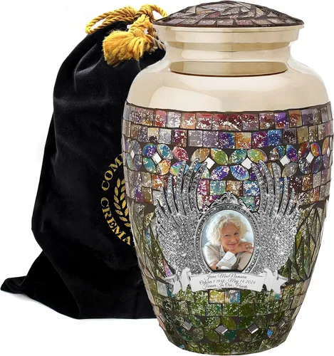 Miniatura 10 de Commemorative Cremation Urns for Human Ashes Adulto Hombre y Mujer – Urnas de cremación personalizadas decorativas bellamente hechas a mano