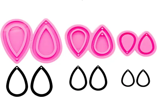 Miniatura 10 de 1 pieza de la serie de Navidad Mini Ear Studs árbol de Navidad/rompecabezas/notas musicales pendientes de resina molde de silicona, joyería DIY