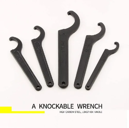 Miniatura 6 de SEIWEI Llave inglesa de gancho C para tuerca redonda de 5.315-5.709 in, herramienta de llave de gancho ajustable negra, herramientas de mano