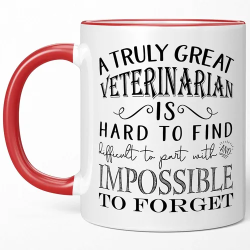 Miniatura 10 de Regalos de agradecimiento para veterinarios – A Truly Great Veterinarian is Hard to Find Taza de café, el mejor regalo de jubilación veterinaria