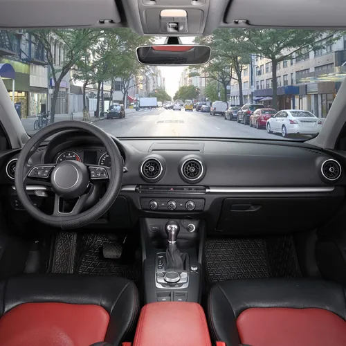 Miniatura 2 de SEG Direct Funda para volante de automóvil negra de tamaño pequeño de 14-14.25 pulgadas (35.5-36 cm), para Prius Civic Modelo 3 Modelo Y Camaro