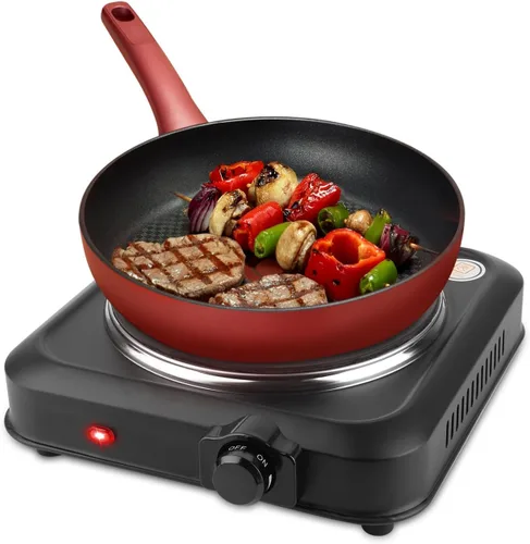 Placa caliente eléctrica de 1200 W para cocinar infrarrojos eléctricos de un solo quemador portátil de calefacción estufa de placa caliente encimera