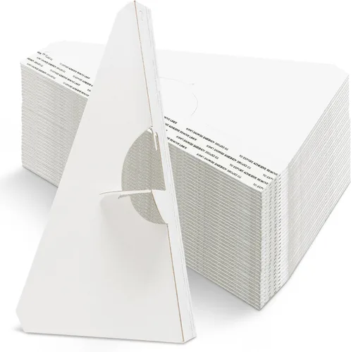 Miniatura 9 de Lineco Paquete de 25 Soportes de Caballete de Cartón de 9 Pulgadas, Soportes de Caballete Autoadhesivos para Letreros de Exhibición, Lienzo, Blanco