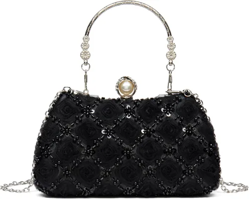 Bolso de noche floral para mujer, bolso de mano, bolso de novia, bolso de mano elegante
