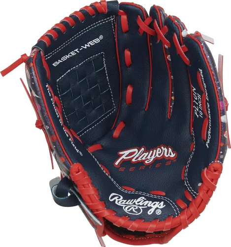 Miniatura 3 de Rawlings Serie Players T-Ball y guante de béisbol para jóvenes Tamaños 9 a 11.5 pulgadas Múltiples estilos Espacio - Azul marino
