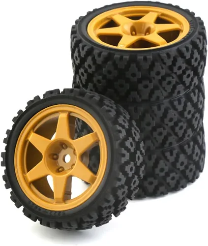 1/10 RC On Road Neumáticos de goma y ruedas Rally Llantas 0.472 in Hex para 1/10 Escala RC Racing Drift Car HPI KYOSHO Tamiya XV01 XV02 TA06 TT01