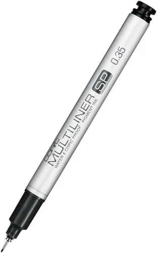 Copic Multiliner SP - Marcador de tinta negra, punta 0.35