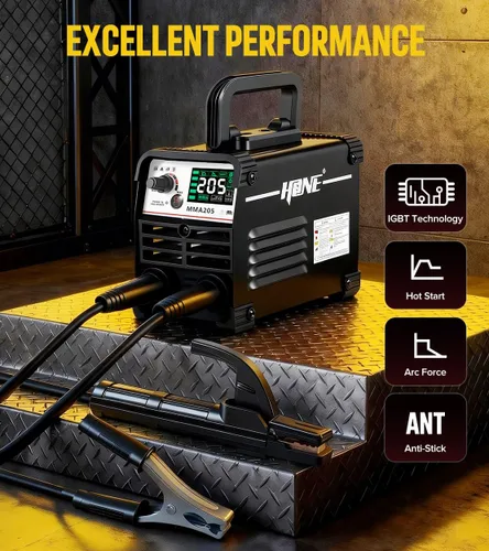 Miniatura 6 de HONE Máquina de Soldadura MINI Mejorada, 205 Amperios Incluye 25 Varillas Soldador de Electrodo con Soldadura Lift Tig, Máquina Soldadora Mini