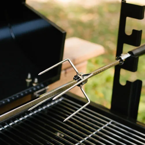 Miniatura 8 de Parrilla con espetón y asador rotisserie Ash & Ember de 4W, capacidad nominal de 33 LB, asador horizontal ajustable para barbacoa a carbón al aire