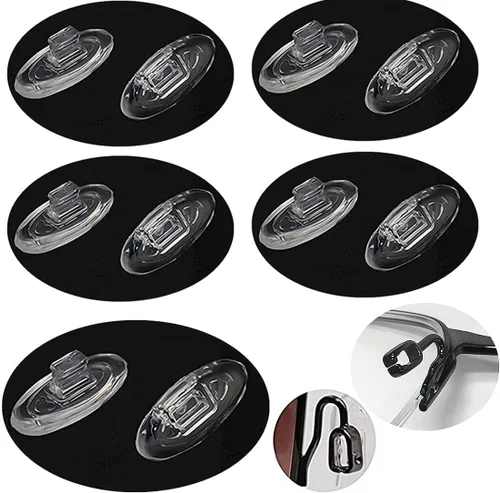 Almohadillas para la nariz para gafas, 5 pares de lentes de repuesto para la nariz, protectores de nariz ovalados de silicona suave, almohadillas