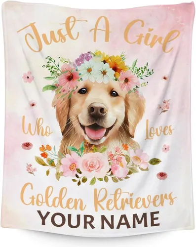 Miniatura 9 de Golden Retriever - Manta para niñas, tamaño de regazo de 30 x 40 pulgadas, manta de felpa suave y mullida, manta colorida y linda para sala de estar