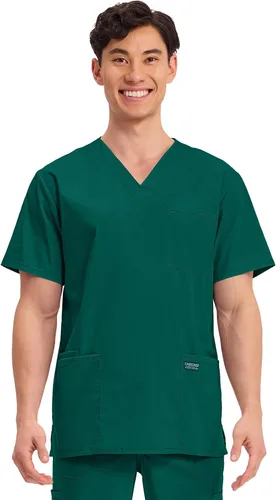 Cherokee WW Professionals WW695 - Camisa de uniforme sanitario para hombre, con cuello en V