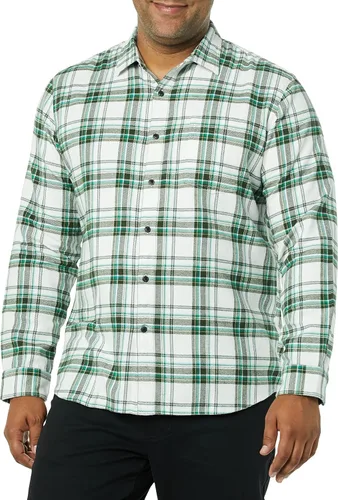 Miniatura 85 de Amazon Essentials Camisas de franela de manga larga para hombre, corte ajustado, a cuadros con botones
