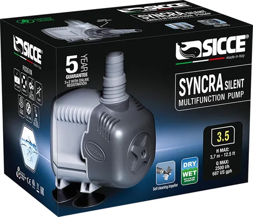 Miniatura 14 de SICCE Syncra Silent 1.5 Multifunción 357 GPH Bomba de agua sumergible Hecho en Italia 23W Ultra silencioso Durable acuario tanque de peces