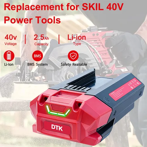 Miniatura 2 de DTK Repuesto para batería SKIL 40V 2.5Ah BY8705-00 PWRCore 1 Paquetes