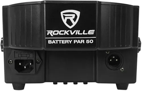 Miniatura 4 de RocRockville Best PAR 50 - Par recargable de 24 W, DMX inalámbrico, 6 en 1 RGBWA+LED UV, batería de 4400 mAh, para DJs e iluminación de eventos, 2