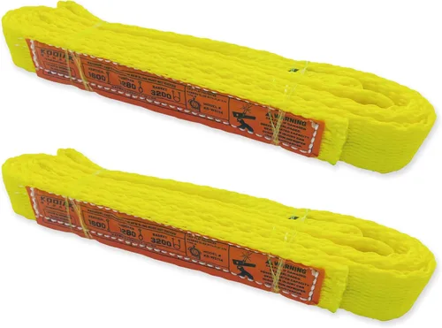 Correa de 1 capa de 1" x 4 pies para elevación 2 paquetes Correas de amarre resistentes para aparejo, movimiento, remolque y elevación KODIAK STRAPS