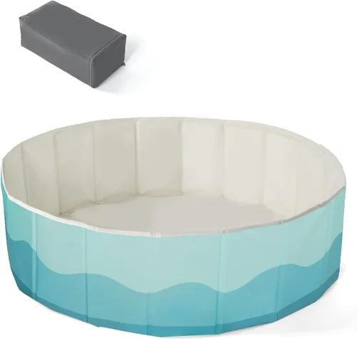 Miniatura 9 de Piscina de bolas de 40 pulgadas para niños pequeños y mascotas, pelota plegable para bebés, corralito de juegos y valla con bolsa de almacenamiento