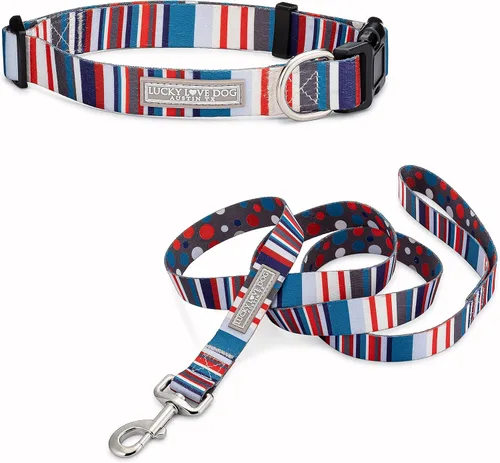 Miniatura 81 de Lucky Love Dog - Collar de perro ajustable con hebilla de fácil clic para los grandes, duradero y cómodo para perros machos y hembras, collar