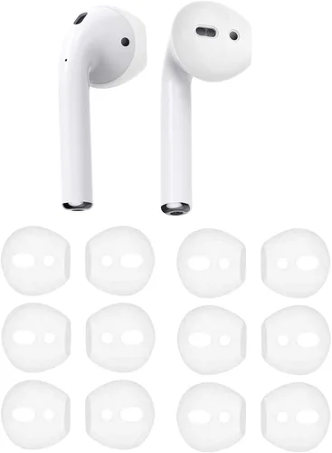 Miniatura 5 de JNSA Fundas para AirPods compatibles con AirPods 2/AirPods 1/EarPods, auriculares antideslizantes ultrafinos de silicona, 6 pares, 6 pares de 6 6