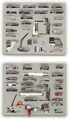 Miniatura 3 de Juego de 52 piezas de prensatelas para máquina de coser - Metal, caña baja para Singer, Brother, Babylock, Janome y Kenmore