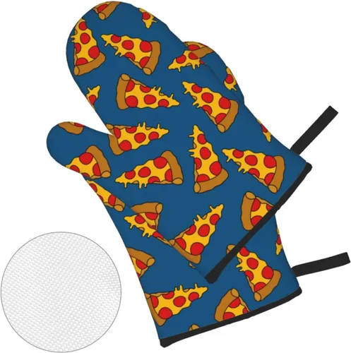Miniatura 3 de Juego de 4 manoplas de horno y soportes para ollas de pizza, guantes resistentes al calor para cocina, hornear, asar a la parrilla, barbacoa Linda