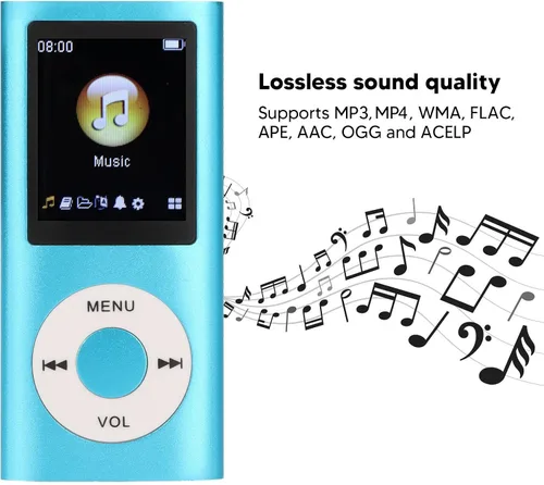 Miniatura 9 de Reproductor de música digital Reproductor MP4 Reproductor de MP3 ultrafino compatible con la mayoría de formatos de sonido, compatible con tarjeta