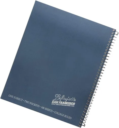 Miniatura 2 de Cuaderno espiral con rayas universitarias con logotipo zurdo, paquete de 4