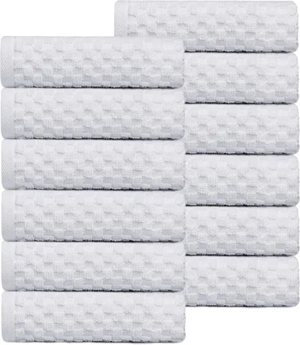 Miniatura 43 de COTTON CRAFT Sábanas de Baño con Tejido de Gofre - Juego de 2 Sábanas de Baño de Lujo Estilo Spa Europeo con Tejido de Gofre - Sábana de Baño de Gris