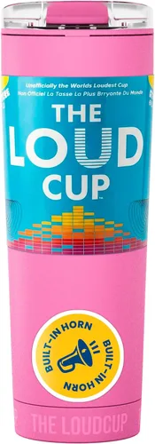 Miniatura 14 de The LoudCup - Botella de agua reutilizable de 23 onzas (blanco hielo) - Vaso de viaje 2 en 1 y Noisemaker - Sin BPA, bocina de soplado y taza