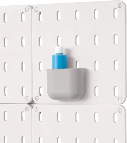 Miniatura 6 de iDesign Cade - Contenedor organizador modular de plástico sin BPA para colgar, 5.04 x 3.04 x 4 pulgadas, color gris