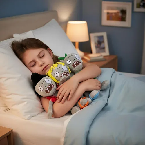 Miniatura 5 de Dyharnsty Juego de 3 bonitos juguetes de peluche de zombi, muñeca de peluche de PVZ para niños, grandes regalos para niños y fanáticos