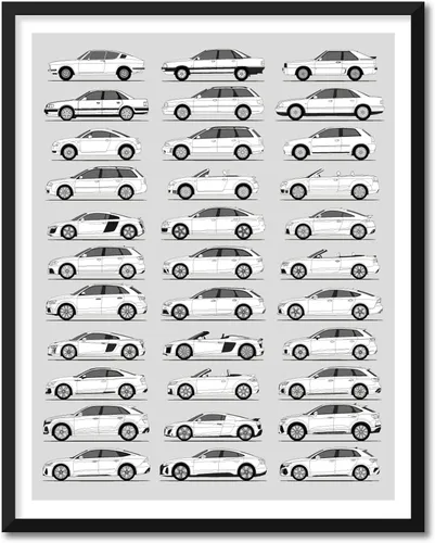 Miniatura 35 de Idea Network Póster hecho a mano compatible con Chevy impreso, arte de pared, decoración hecha a mano de lo mejor de las generaciones de Chevy