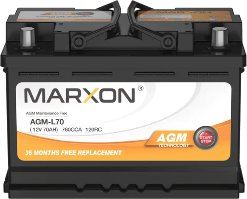 Miniatura 9 de MARXON Grupo 34 Arrancar y detener la batería de coche 12v 55AH 650CCA AGM BCI34 Baterías de repuesto automotrices sin mantenimiento
