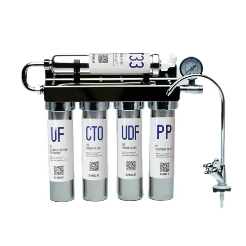 Filtro de agua de acero inoxidable para fregadero, sistema de filtro de agua de ultrafiltración de 0.01 μm, reduce PFAS, PFOA/PFOS, fluoruro, cloro,